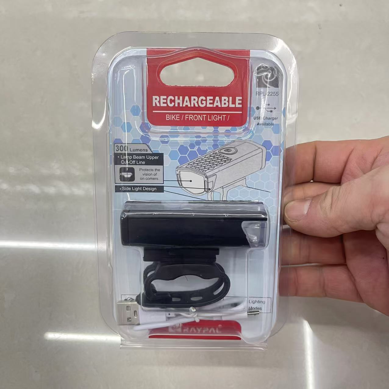 自行车灯车前灯夜骑USB充电高亮照明灯射灯山地自行车头灯聚光灯