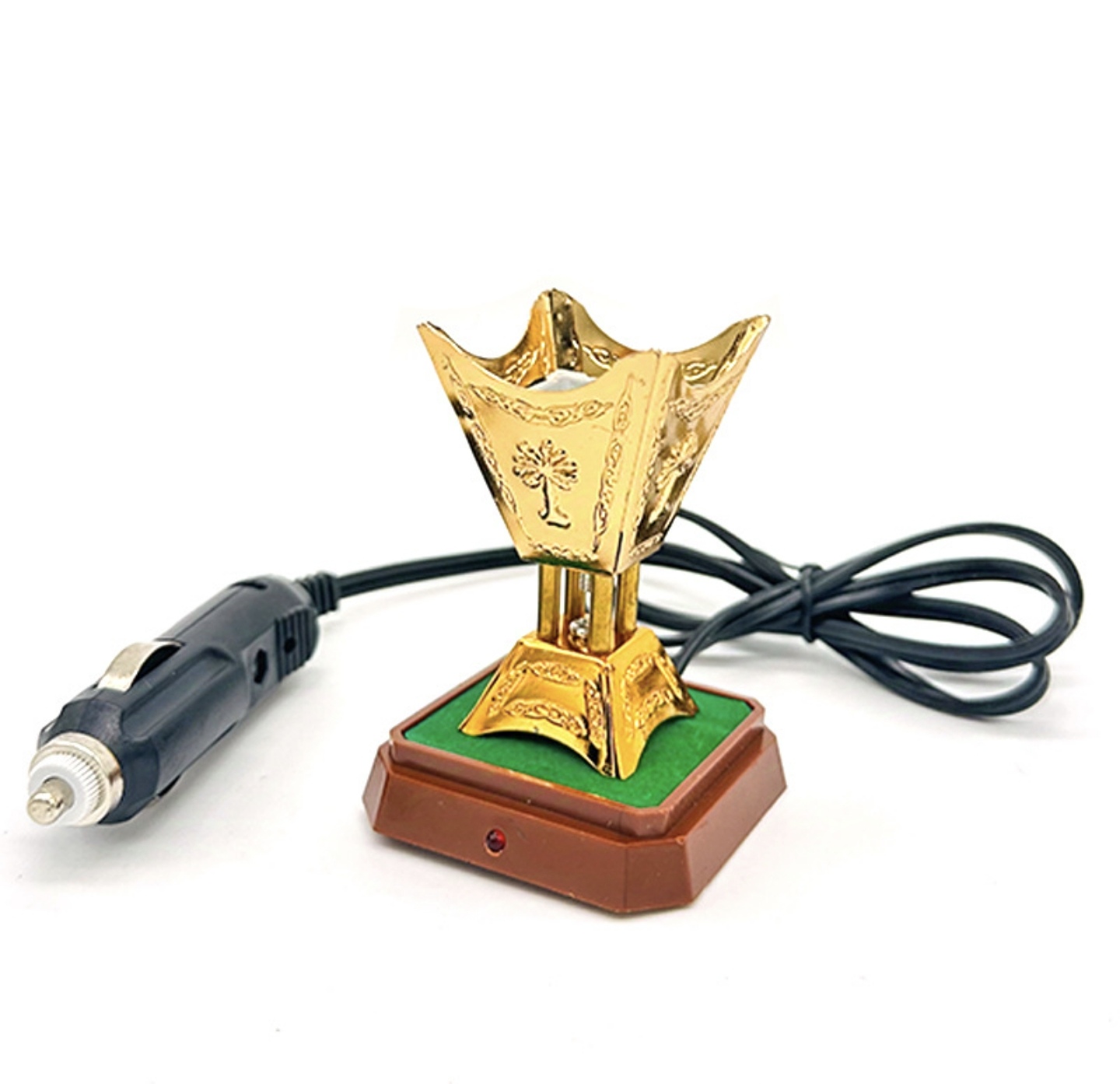 Creative plug-in car incense burner, Arab Middle Eastern sandalwood incense burner, exquisite metal handicrafts, car incense burner details Picture