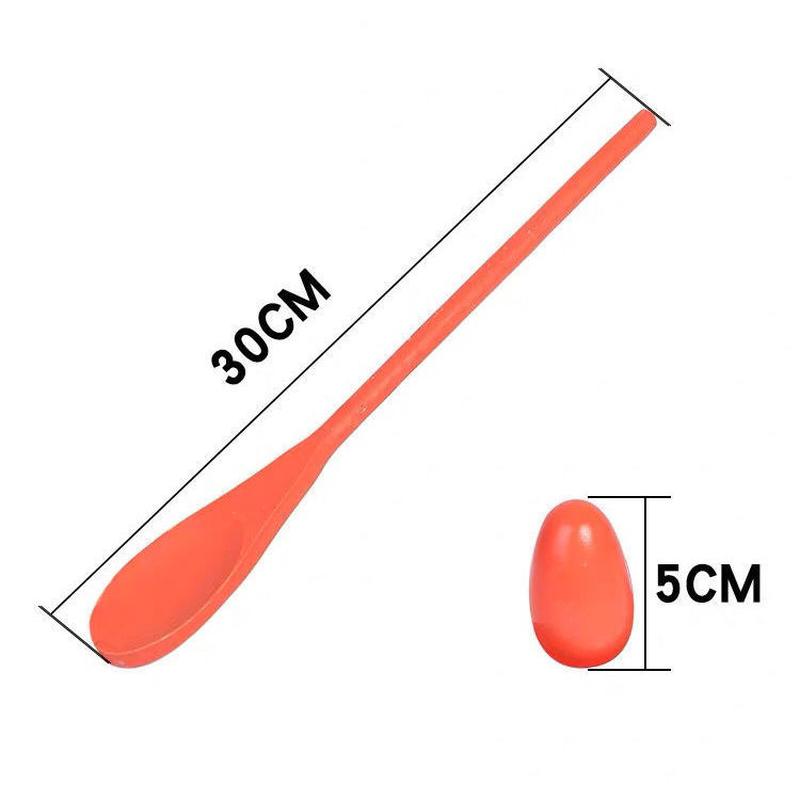 kindergarten children balance stick wooden spoon ball support early education parent-child outdoor interactive sensory training game egg support toy Item Picture