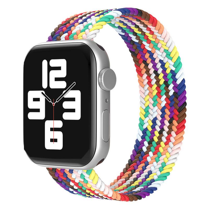 Suitable for Apple Watch Strap Single Ring Woven Apple Nylon Watchband IWatch Watch Strap Integrated Shallow Head Grain Apple Watch