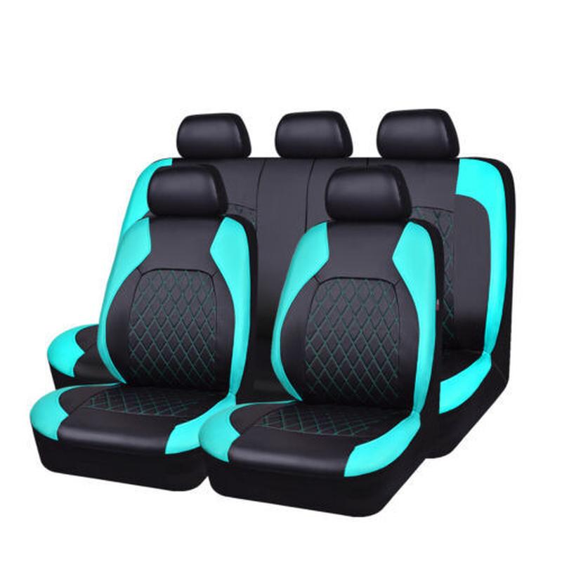 cross-border foreign trade car seat cover single line diamond plaid quilted braces leather pu leather artificial leather Item Picture