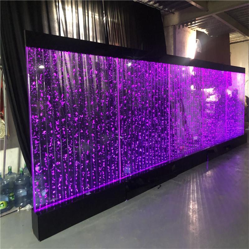ly large water curtain wall water bubble wall acrylic water dance screen creative hallway fish tank partition aquarium pack