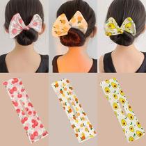 cute bow children magic banana clip hair band girls bun artifact baby curly hair hair clip hairpin