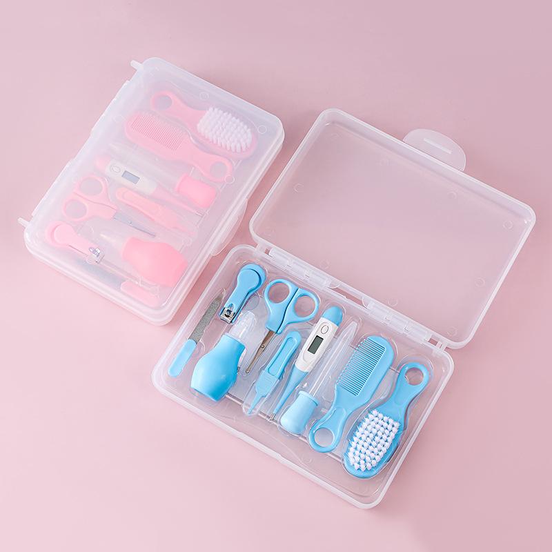 9-piece set baby care kit baby comb kids' comb set nasal aspirator nail clippers feeding medicine set