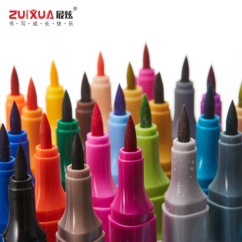 source factory double-headed mark 24 color 48 color anime painting watercolor pen water-based soft head marker package full figure
