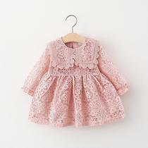 1280 spring and autumn new baby girl long sleeve lace skirt princess skirt dress kids' skirt wholesale one piece dropshipping