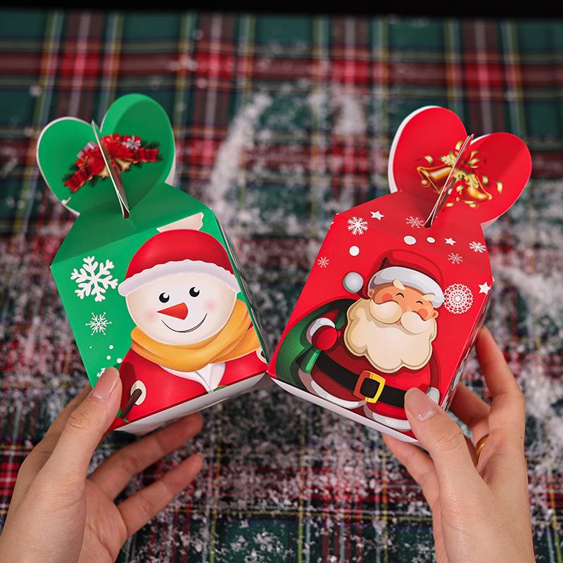 new christmas apple box packaging christmas eve cartoon creative christmas eve fruit gift box christmas gift packaging paper box Application Scenario