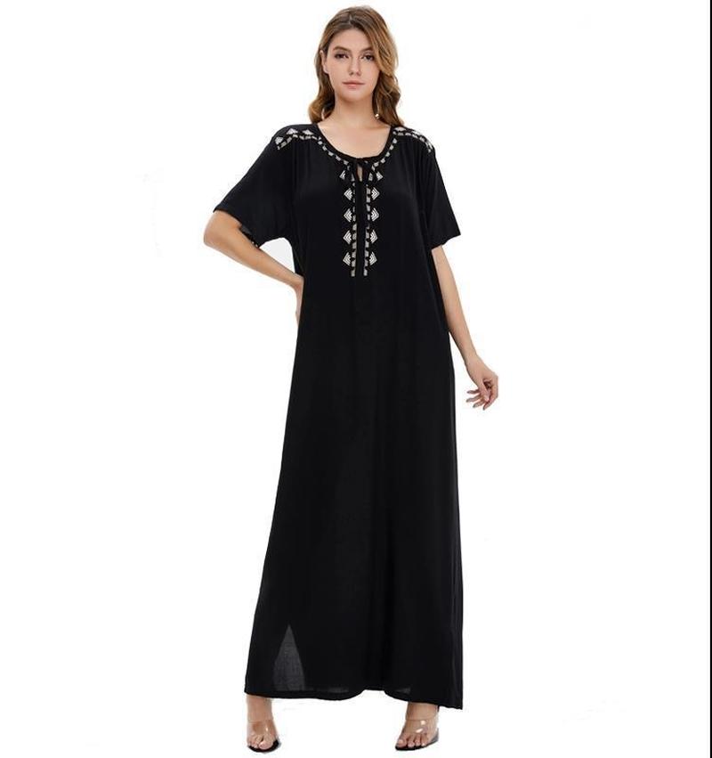 Cross-Border Dubai Middle East Muslim Muslim Muslim Saudi Arabia Women's Robe Long Dress Abaya Dress details Picture