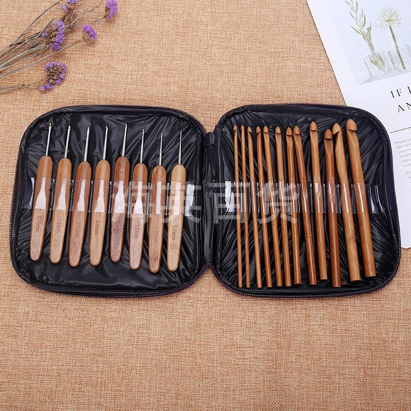 C916432 Bamboo Crochet Set DIY Bamboo Set Crochet Daily Necessities Knitting Tools Sweater Needle