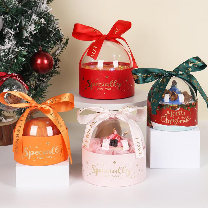 christmas flower pot hemisphere round cake packing box valentine's day flowers chocolate apple box new year gift box full figure