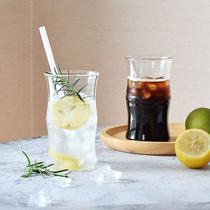 in stock borosilicate bamboo joint cup high temperature resistant windshield washer fluid cup high color value juice cup afternoon tea ice american coffee cup