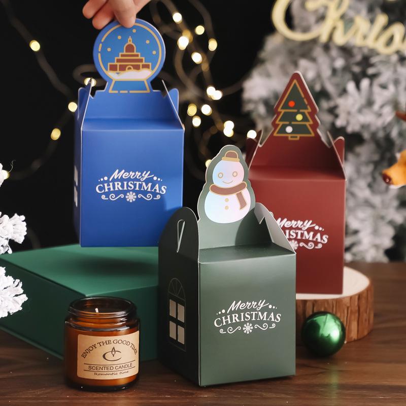 christmas apple box christmas eve apple box cartoon animal christmas eve fruit packaging gift box empty carton christmas box Specification drawing