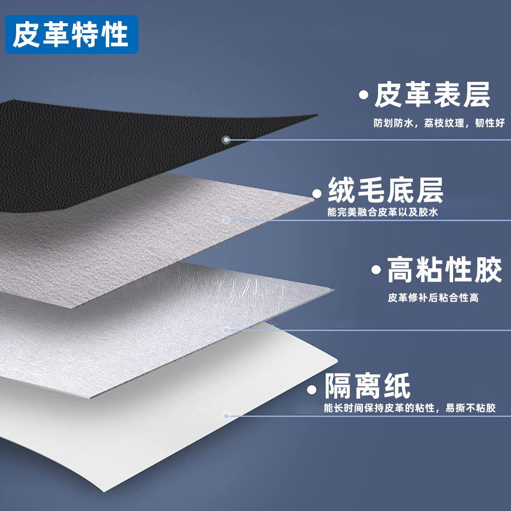 in stock cross-border delivery self-adhesive leather repairing atch sofa and bedside refurbished artificial leather leather fabric white glue leather details Picture