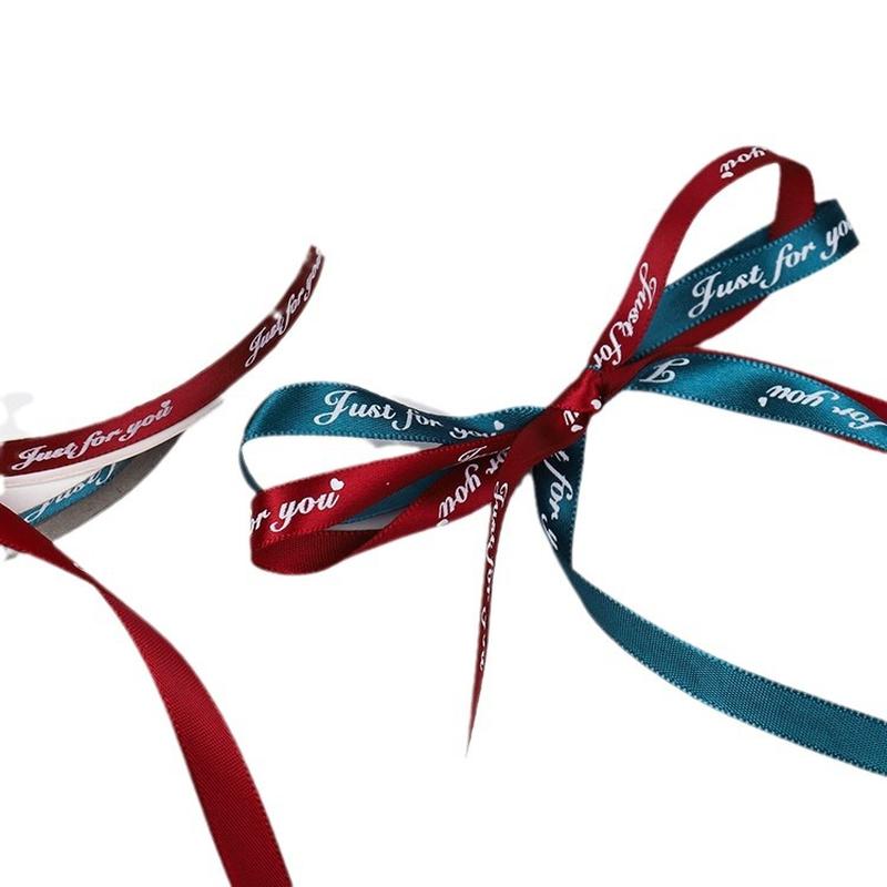 1cm ribbon english letter ribbon fine ribbon ribbon cake flower gift box gift bandage bow diy Item Picture