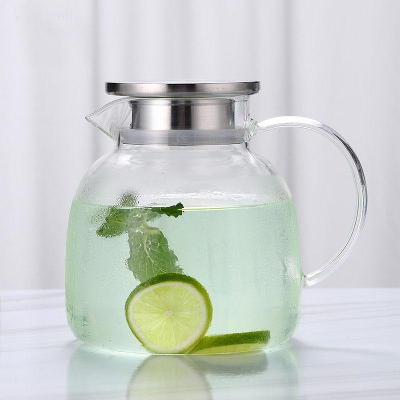 factory wholesale borosilicate glass cold water bottle large capacity juice jug household cool boiled water jug teapot