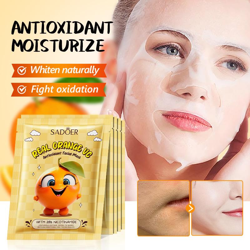 full english sadoer anime plant fruit mask facial mask hydrating mask cross-border foreign trade wholesale Item Picture