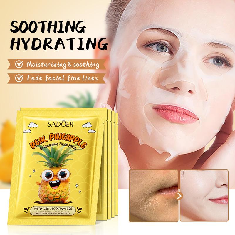 full english sadoer anime plant fruit mask facial mask hydrating mask cross-border foreign trade wholesale details Picture