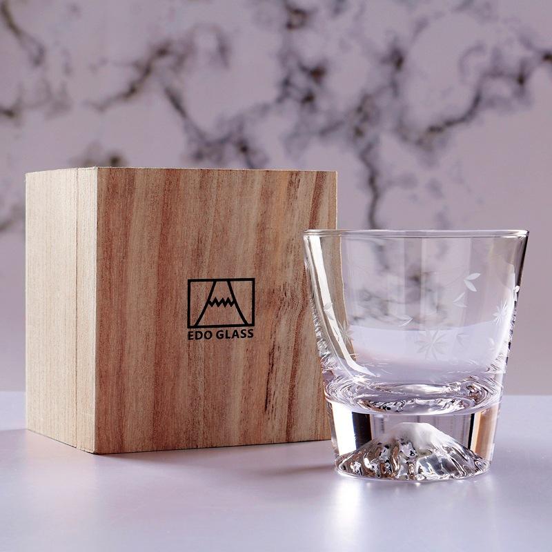 new japanese style personality snow mountain cup iceberg cup transparent glass whiskey shot glass fuji mountain water cup creative cup