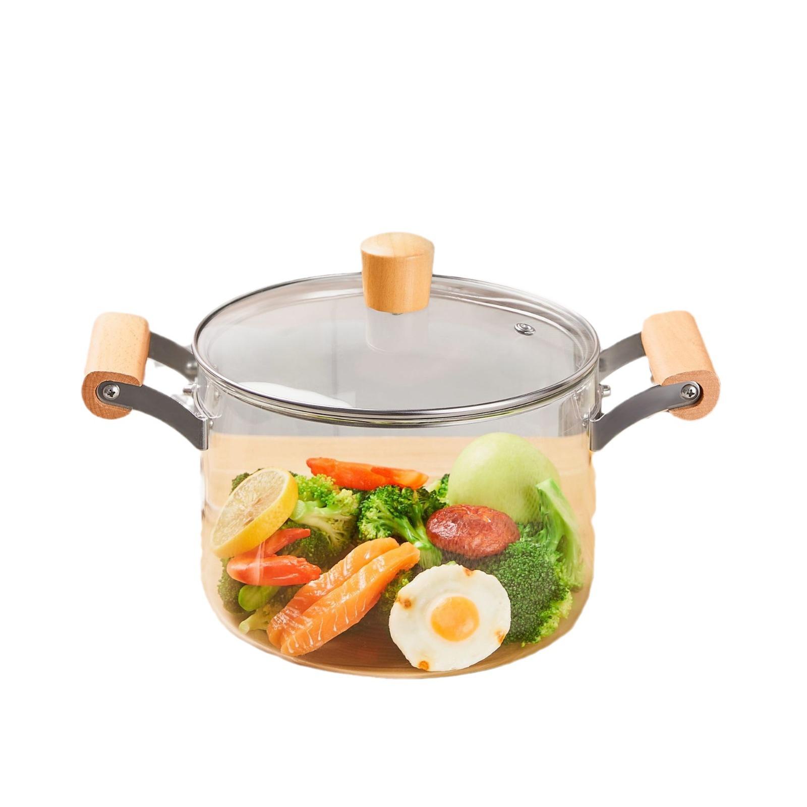 borosilicate glass pot open fire gas binaural stew pot electric ceramic stove heating stew-pan glass soup pot health cooker Item Picture