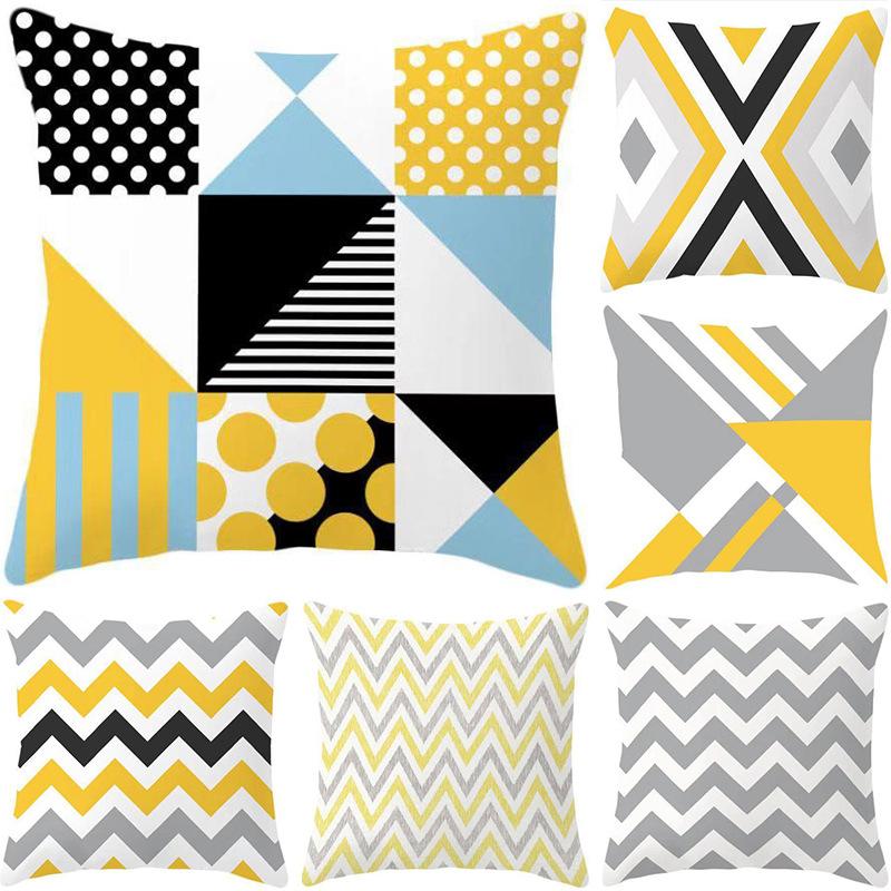 yellow pillow cross-border hot sale pillow cover pillow back seat cushion sofa cushion nordic sofa cushion