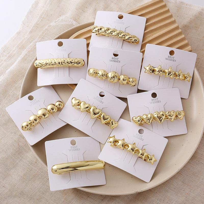 products in stock new alloy barrettes european and american style spring clip factory wholesale hairpin