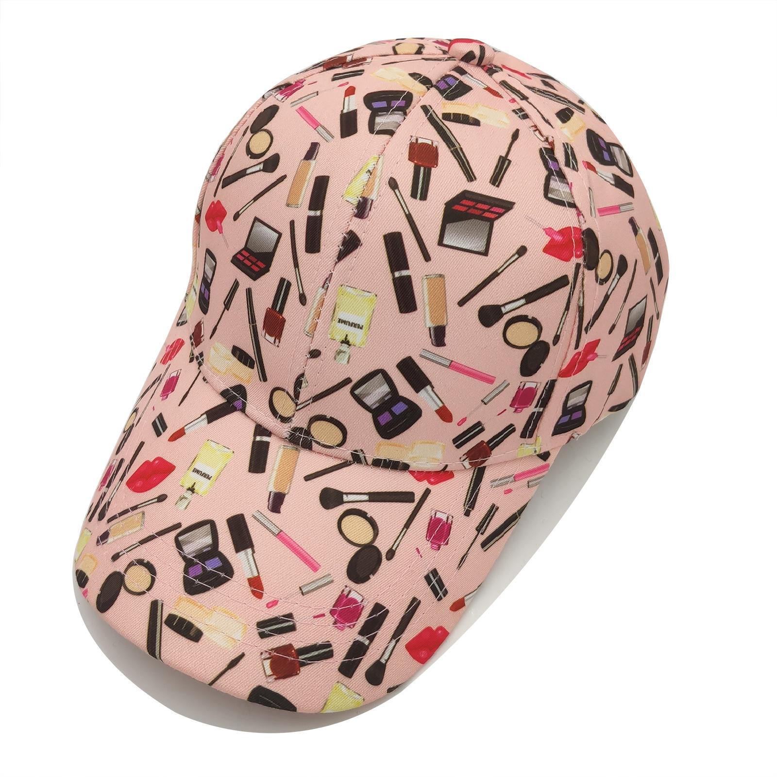 Amazon New Women's Baseball Cap Beauty Pattern Printing Sun Hat Trucker Hat details Picture