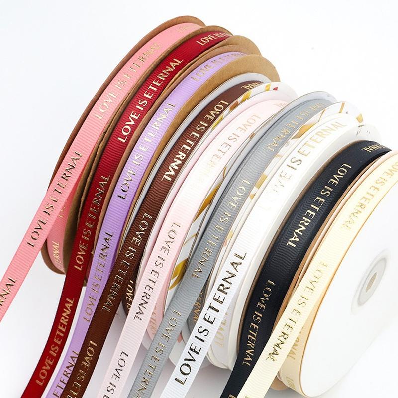 1cm ribbon english letter ribbon fine ribbon ribbon cake flower gift box gift bandage bow diy details Picture