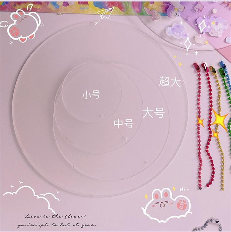 exclusive for cross-border laser cut acrylic disc base blank round plexiglass transparent acrylic disc details Picture