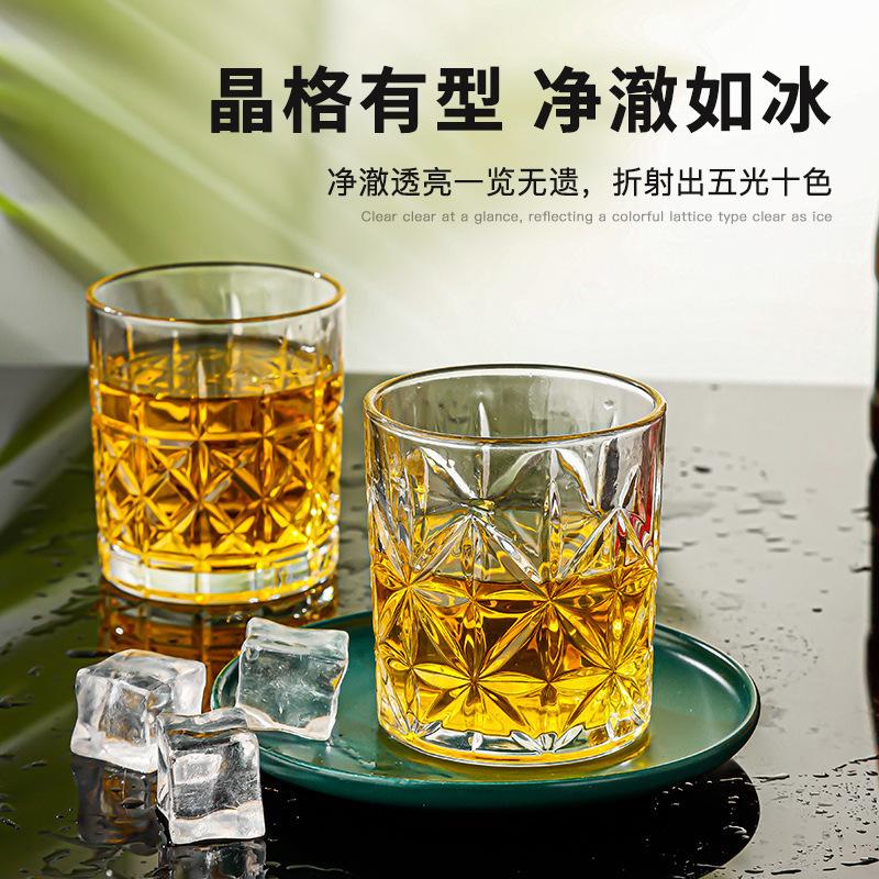 crystal glass vodka wine glass embossed transparent glass whiskey shot glass wine glass bar ktv wine glass