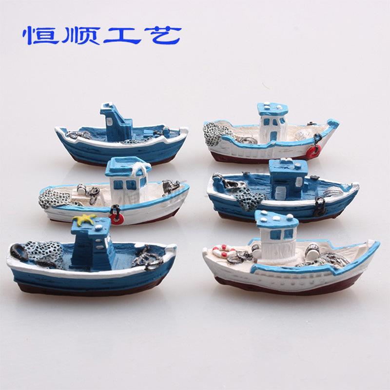 resin mini simulation yacht sand tray sand tool micro landscape landscaping accessories aquarium decoration resin boat
