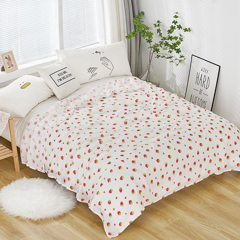 double-layer gauze large children's quilts 150*200 infant baby swaddle printing baby blanket cover blanket babies' supplies