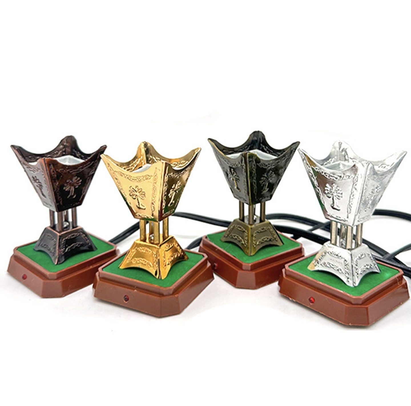 Creative plug-in car incense burner, Arab Middle Eastern sandalwood incense burner, exquisite metal handicrafts, car incense burner