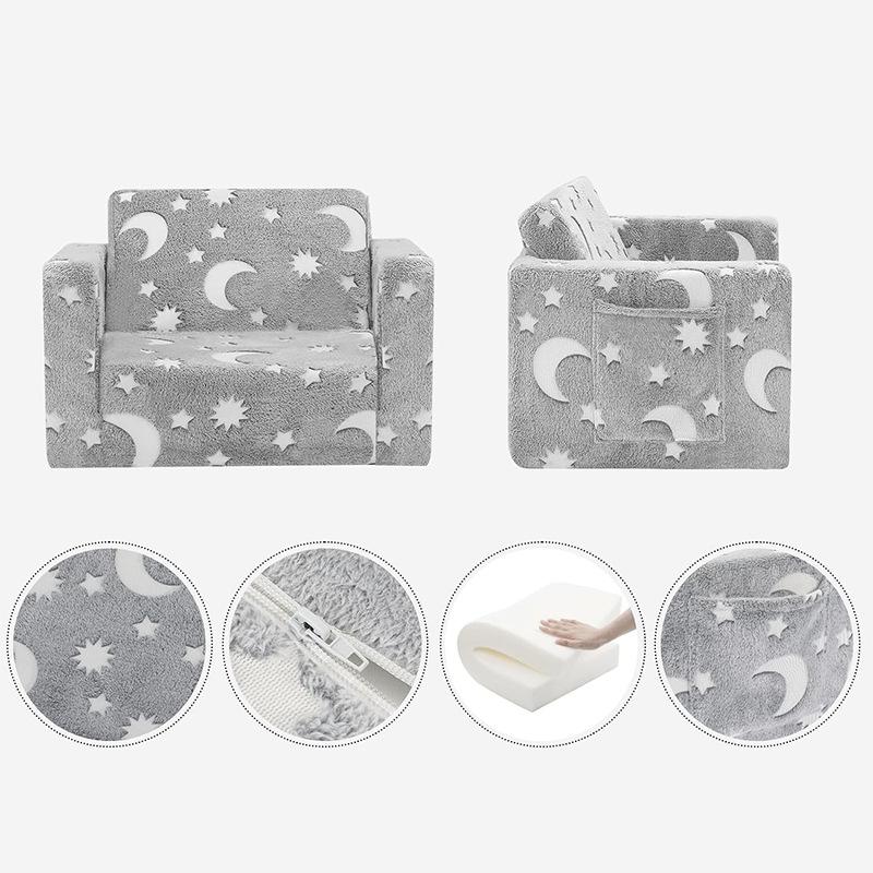 amazon hot folding children's sofa baby reading corner learning sponge sofa chair shrunk packaging manufacturer