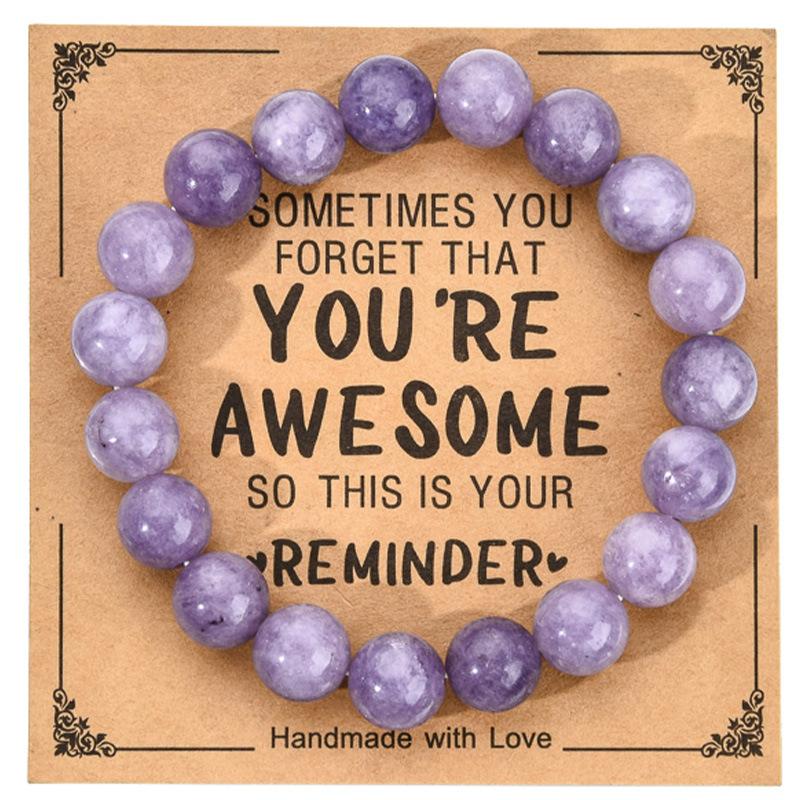 8mm10mm stone beads accessories agate glitter stone fashion lady hand accessory bracelet female beaded wholesale cross-border hot