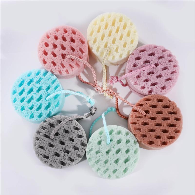 small round baby monochrome honeycomb ball bath sponge household children bath sponge adult bathing dusting