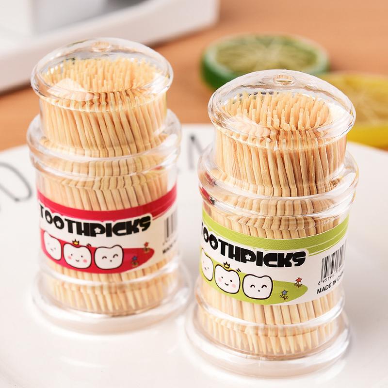 pagoda cylinder catering hotel toothpick wholesale portable bamboo two-head disposable household toothpicks manufacturers