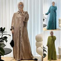 muslim dress dubai fashion women's wear abaya robe middle east dress plus size middle east long dress mu-809