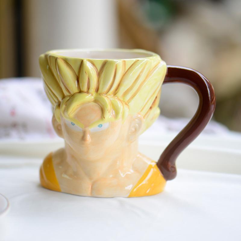 cartoon anime dragon ball mug ceramic monkey king cup good-looking 3d hand-painted creative children's cups