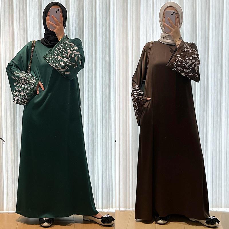 muslim robe female dress abaya robe muslim women's clothing middle east women's clothing plus size dress mu-769
