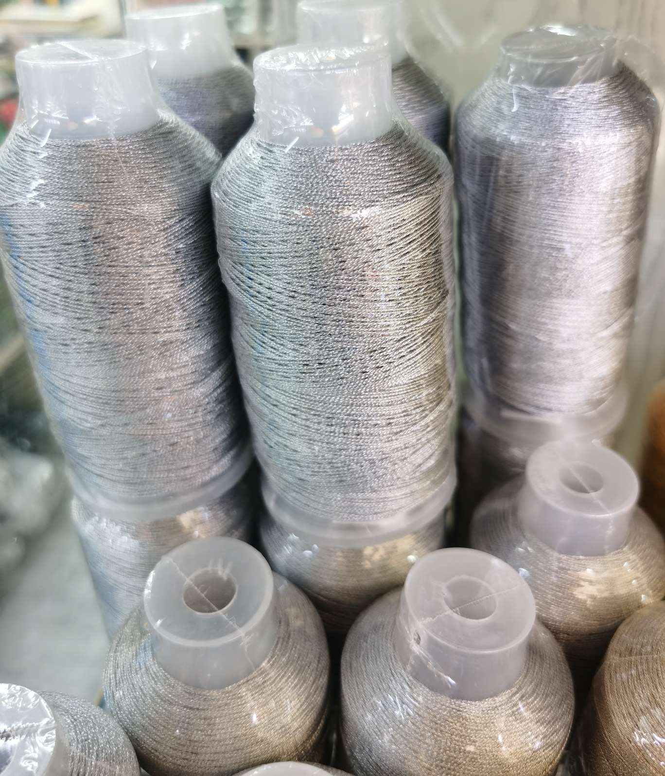 3，6，9股银色丝线，藏式棉绳半成品饰品配件 铁单圈调节挂绳 魔术贴理线宠物首饰 高品质饰品线绳 DIY手工制作材料细节图