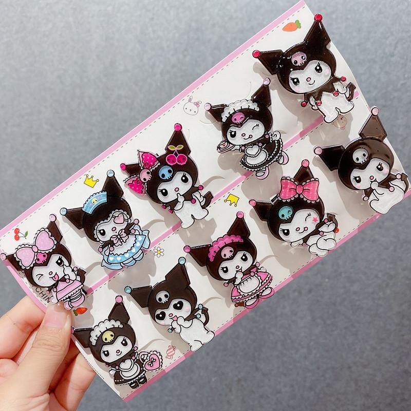 children's barrettes female acrylic glitter clow m girl's cute hairpin bangs broken side clip
