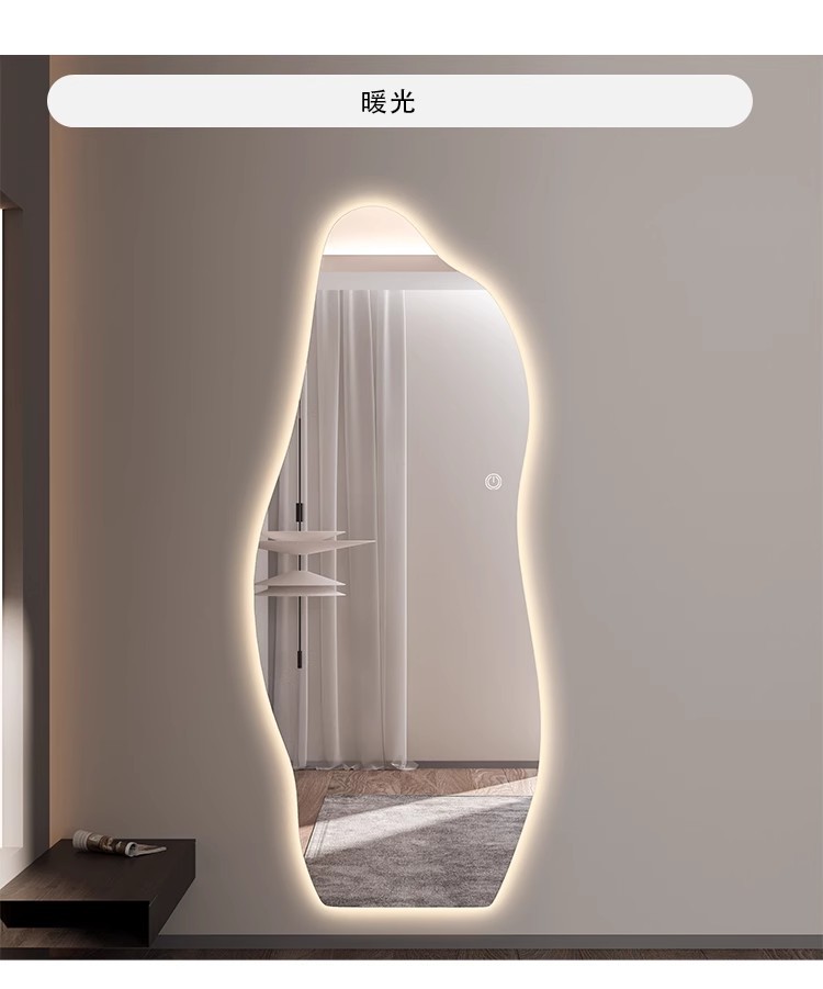 桌面化妆镜小镜子学生可爱款 落地穿衣镜实用大镜子高清落地镜全身镜便携式详情6