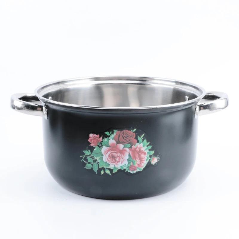 factory wholesale cross-border hot foreign trade amazon 4pcs wood grain handle gift pot set southeast asia africa south Application Scenario