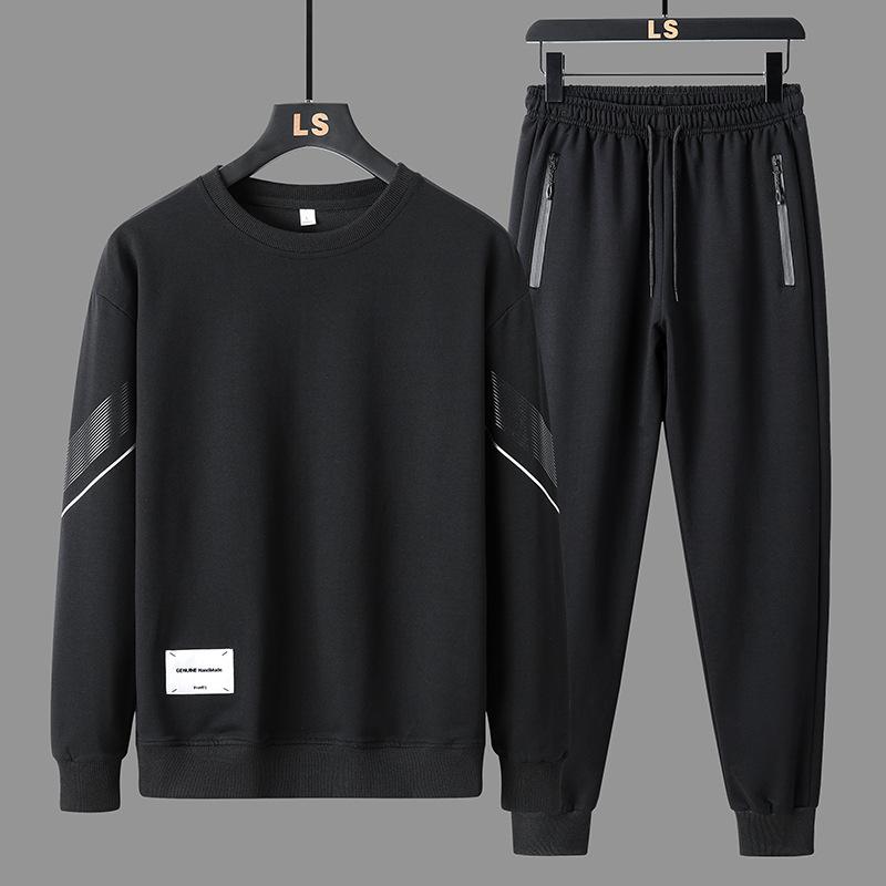2024 autumn featured products spring men's casual sports sweater suit young and middle-aged sports loose fashion round neck bathroom