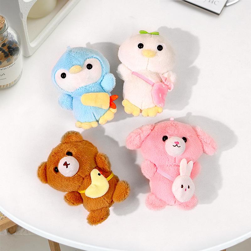 new little penguin satchel animal plush doll keychain boutique girl's backpack pendant baby doll