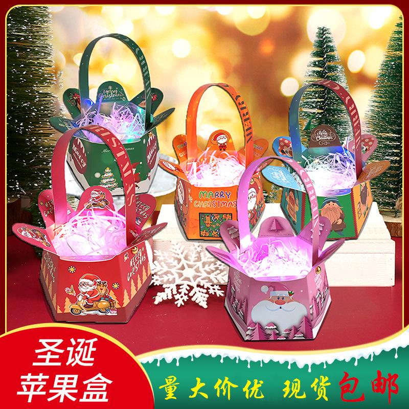 new christmas apple box hexagonal christmas eve apple box portable christmas eve fruit apple box christmas box full figure