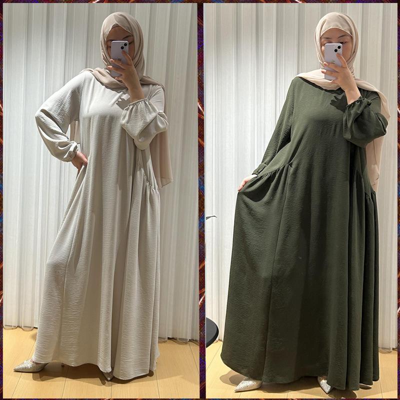 abaya muslim women's clothes djellaba fashion dress saudi plus size female clothing mu-054