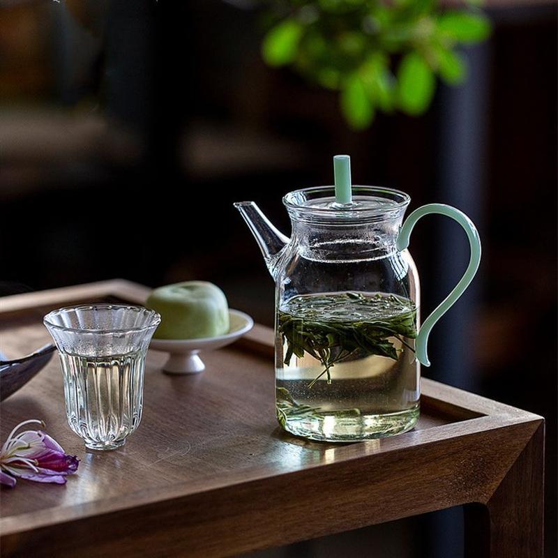 borosilicate glass celadon teapot teapot scented teapot glass pot imitation song hand ewer xiao song pot white tea kombucha