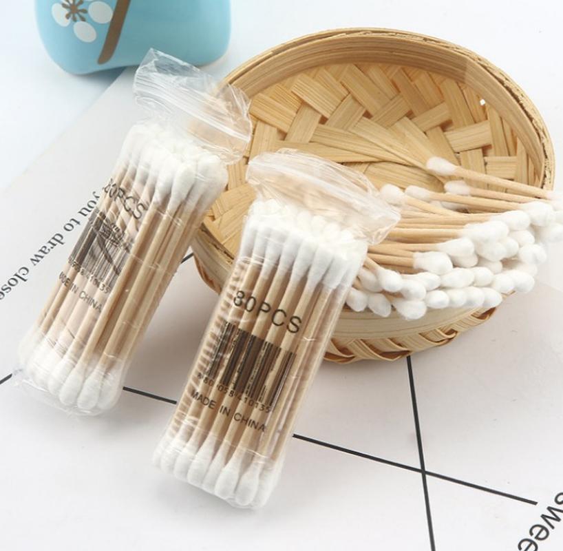 double-head cotton swab health swab cotton rod babies' cotton swabs cotton ball makeup removing cosmetic cotton swab stick 30-100 pcs Application Scenario