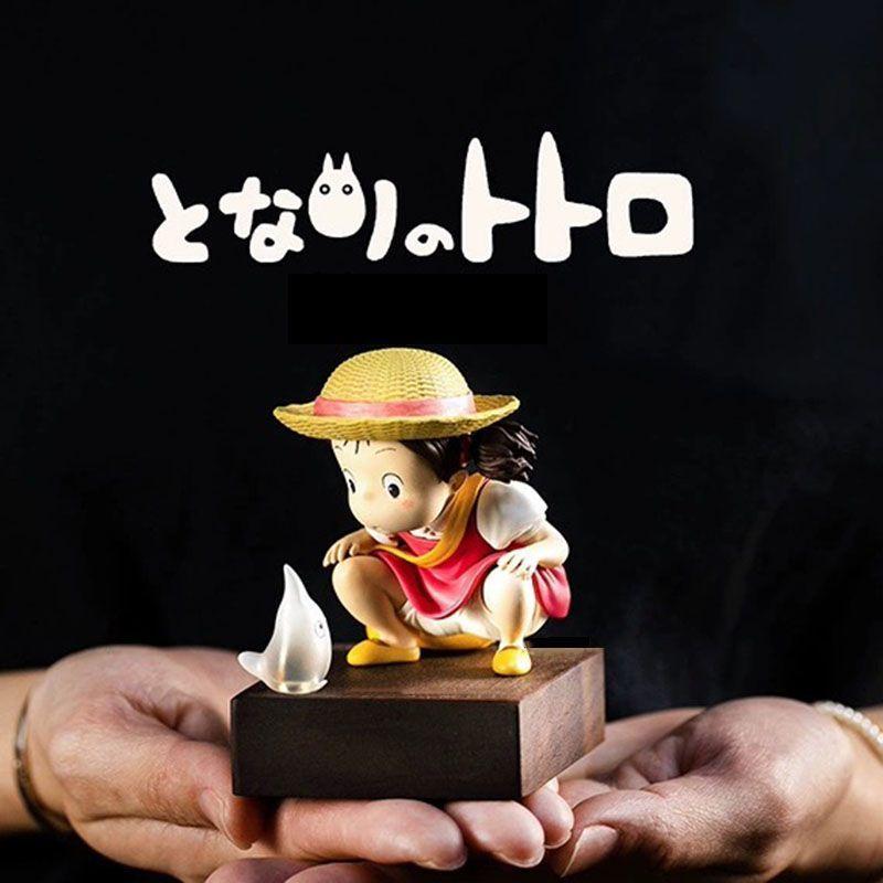 hayao miyazaki character series totoro and xiaomei hand-made cute anime pretty girl model ornaments peripheral gifts